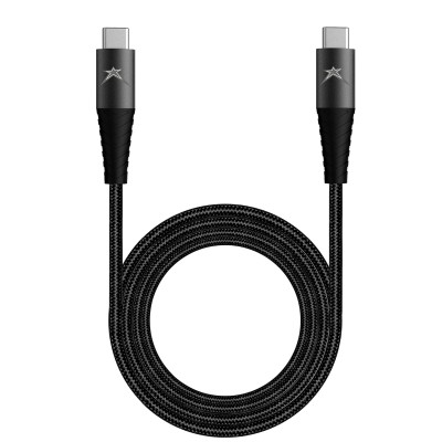 Type-C to Type-C Nylon Cable Black