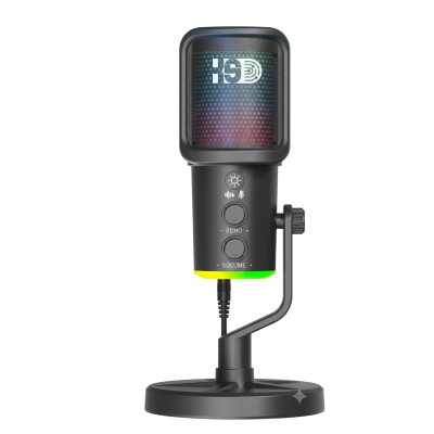 Microphone De Bureau Sans Fil RGB