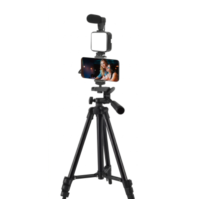 Trépied Avec Éclairage Et Microphone 1.2M