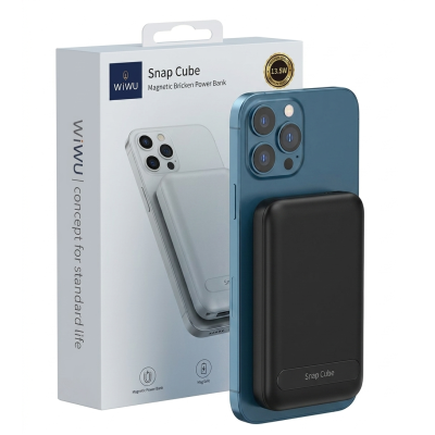 Batterie Externe Magnétique Sans Fil  10000mAh Noir