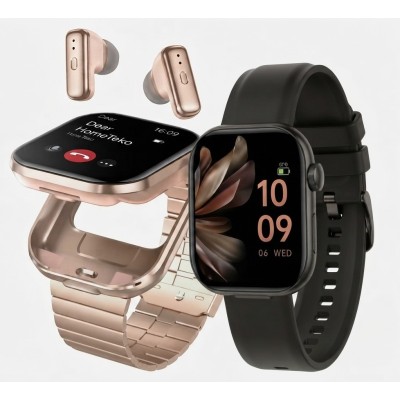 Montre Connectée HainoTeko  Rose Doré Et Noir