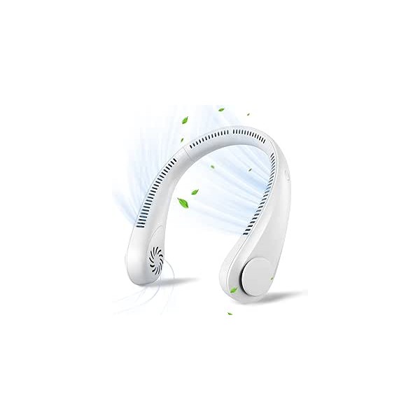 Ventilateur de cou portable rechargeable, climatiseur de cou rafraîchissant, ventilateur personnel USB-C